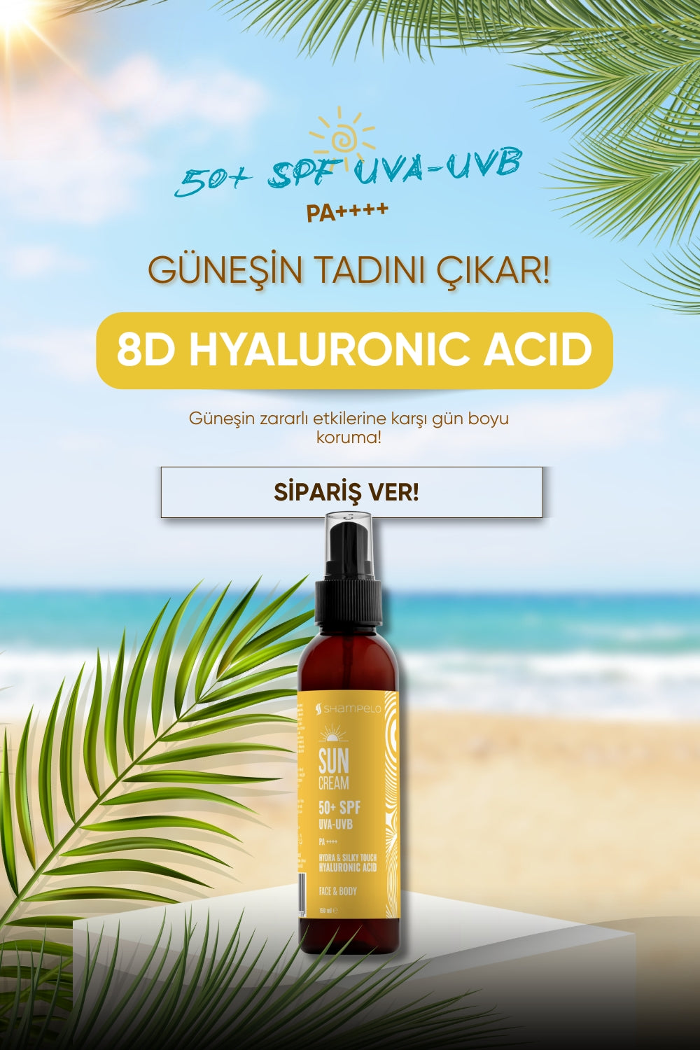 Shampelo Güneş Kremi 50+ SPF Face & Body PA++++