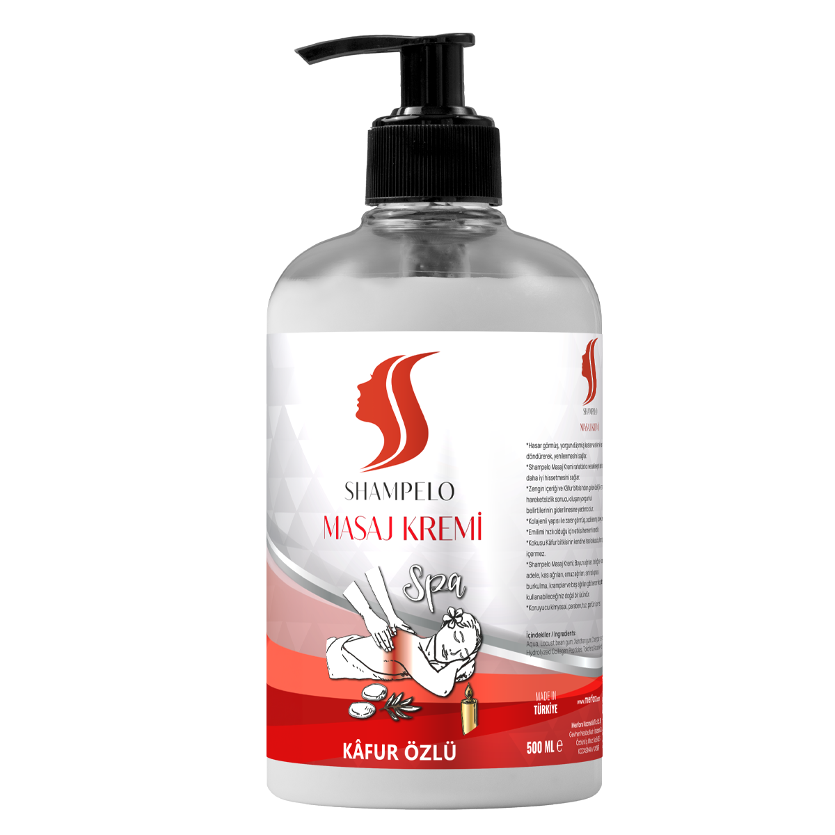 Shampelo Masaj Kremi 500 ML Kafur Özlü Masaj Kremi